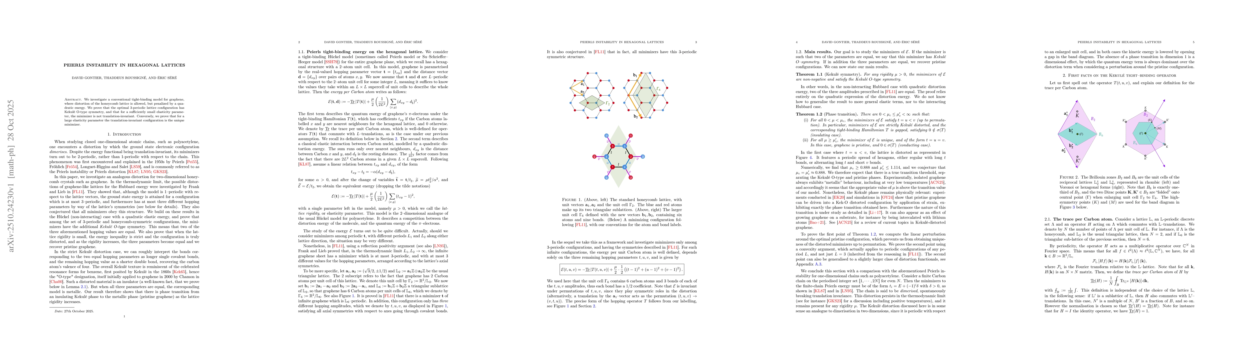 Thumbnail for Peierls Instability in Hexagonal Lattices