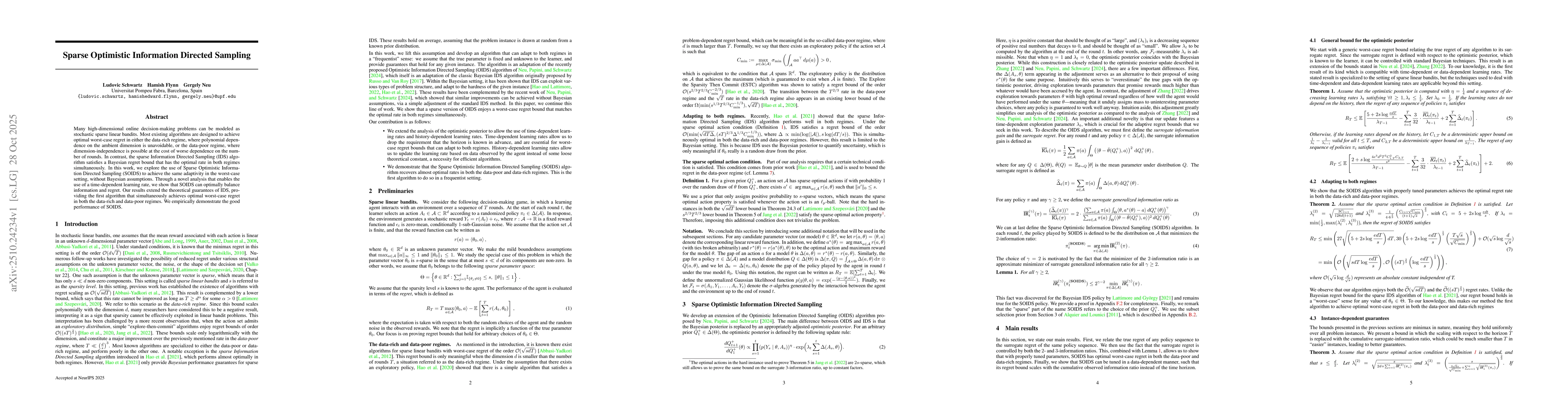 Thumbnail for Sparse Optimistic Information Directed Sampling