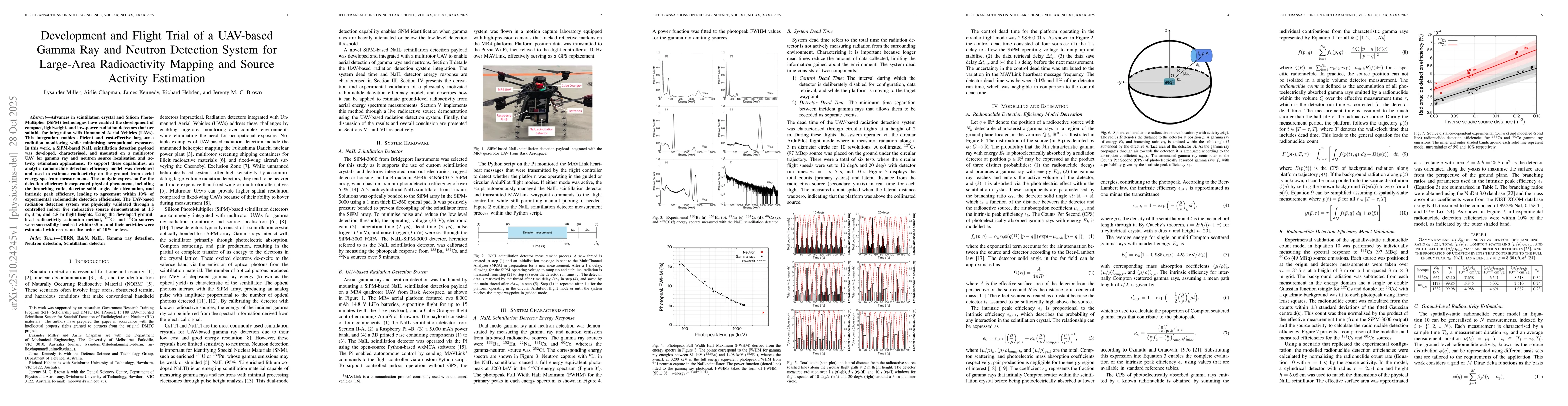 Thumbnail for Development and Flight Trial of a UAV-based Gamma Ray and Neutron
  Detection System for Large-Area Radioactivity Mapping and Source Activity
  Estimation