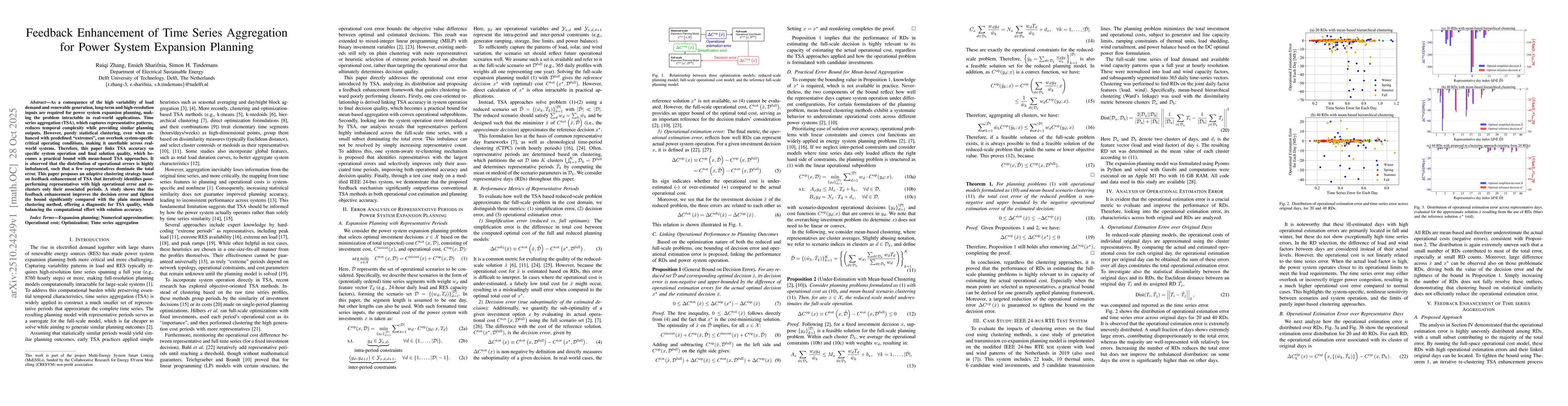 Thumbnail for Feedback Enhancement of Time Series Aggregation for Power System
  Expansion Planning