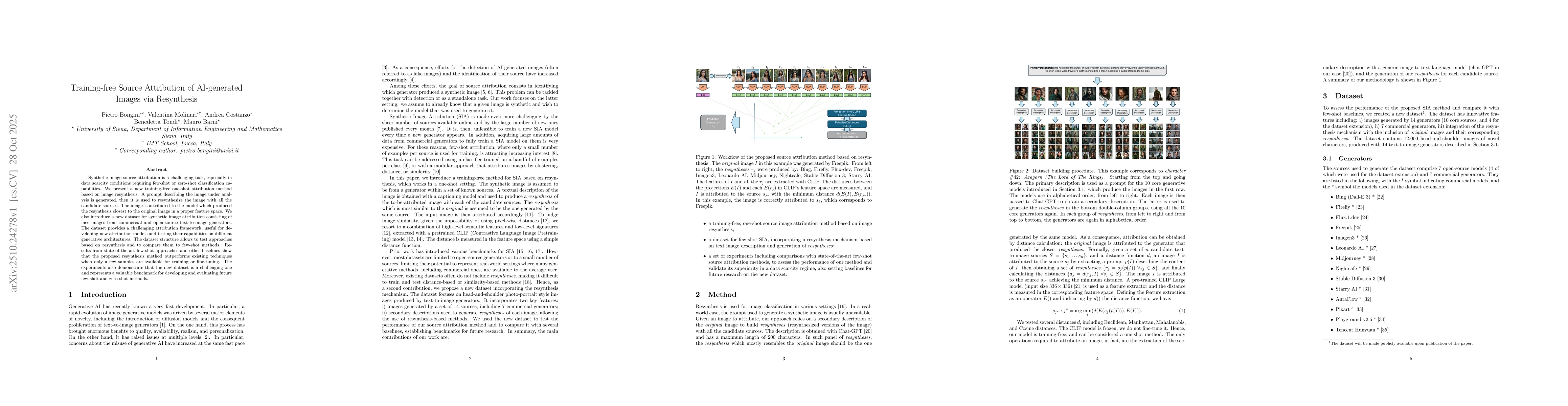 Thumbnail for Training-free Source Attribution of AI-generated Images via Resynthesis