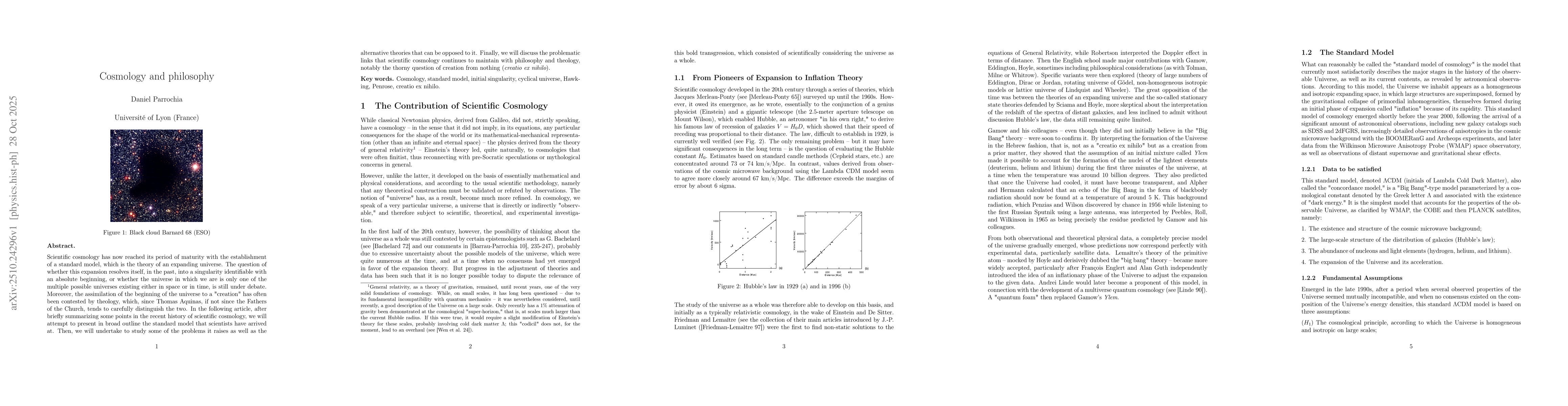 Thumbnail for Cosmology and Philosophy