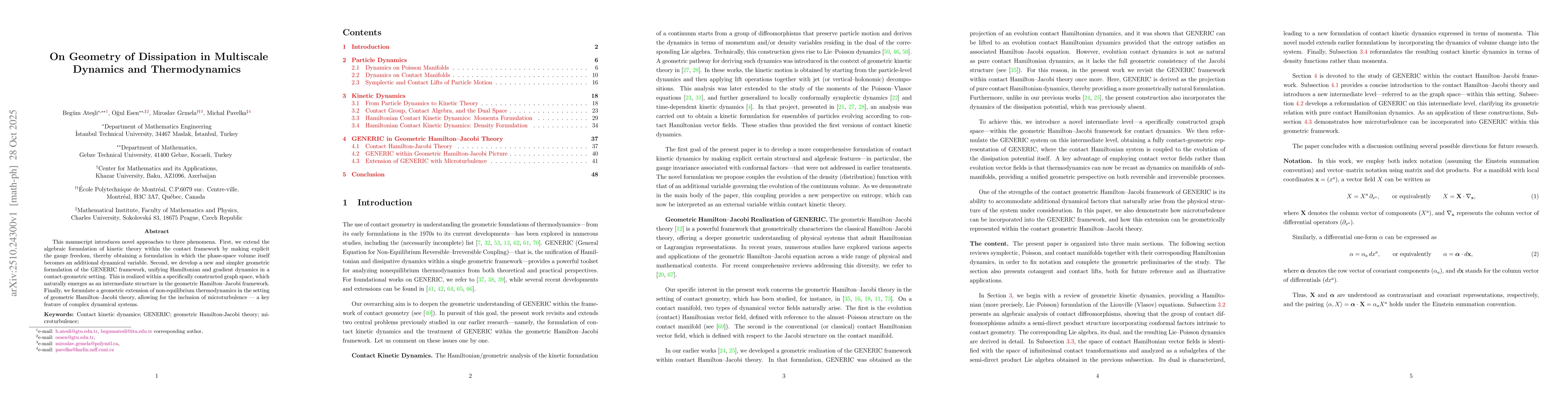 Thumbnail for On Geometry of Dissipation in Multiscale Dynamics and Thermodynamics