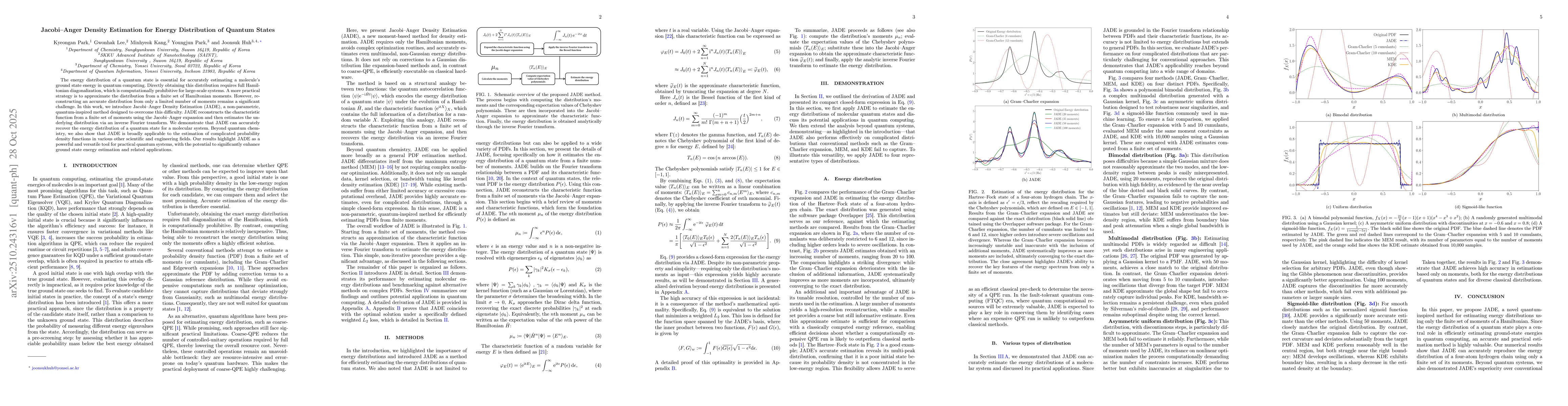 Thumbnail for Jacobi-Anger Density Estimation for Energy Distribution of Quantum
  States