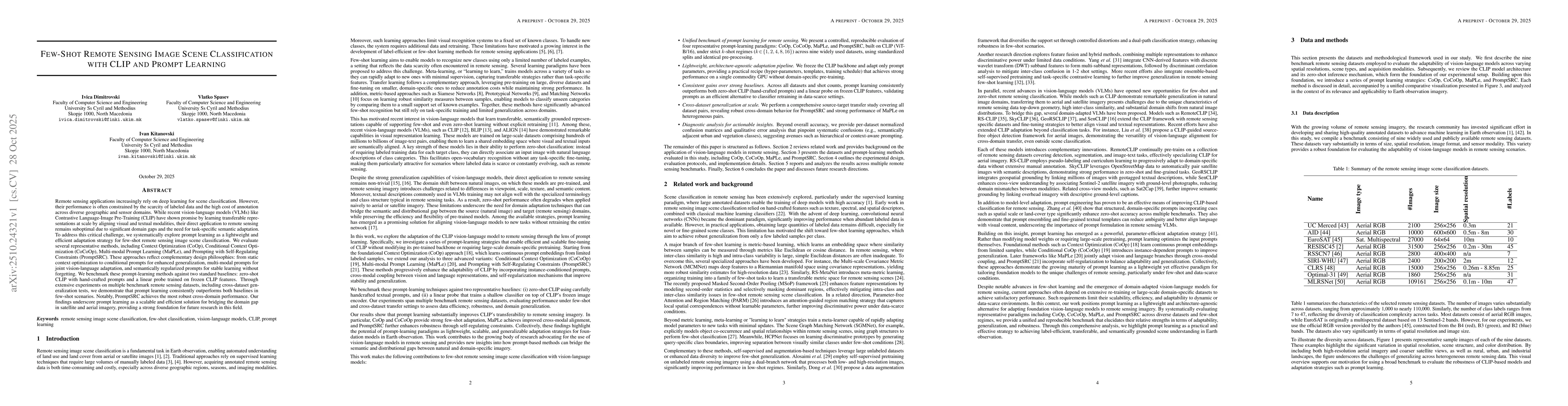 Thumbnail for Few-Shot Remote Sensing Image Scene Classification with CLIP and Prompt
  Learning