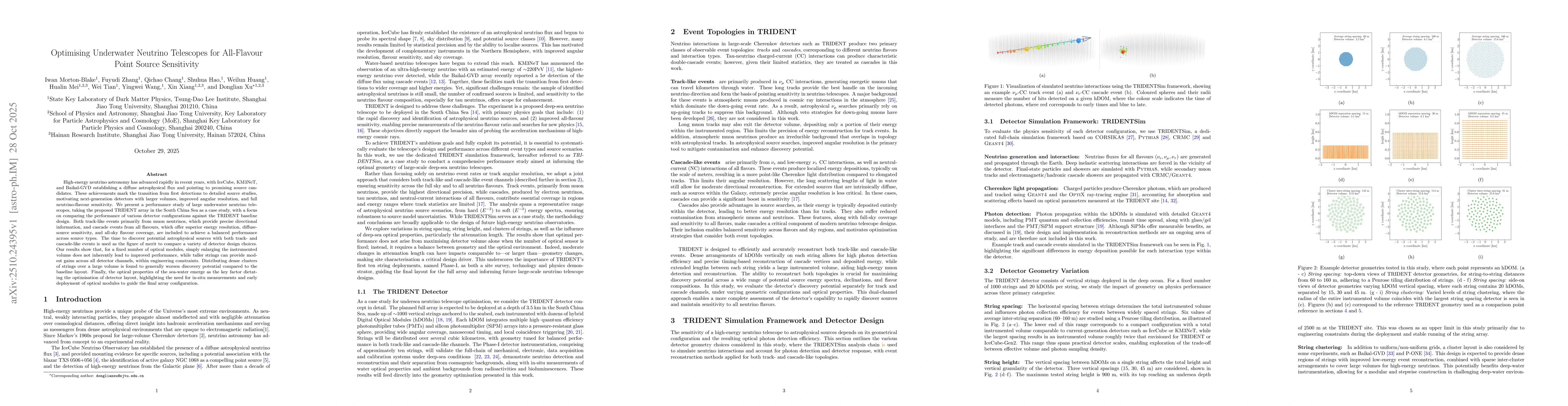 Thumbnail for Optimising Underwater Neutrino Telescopes for All-Flavour Point Source
  Sensitivity