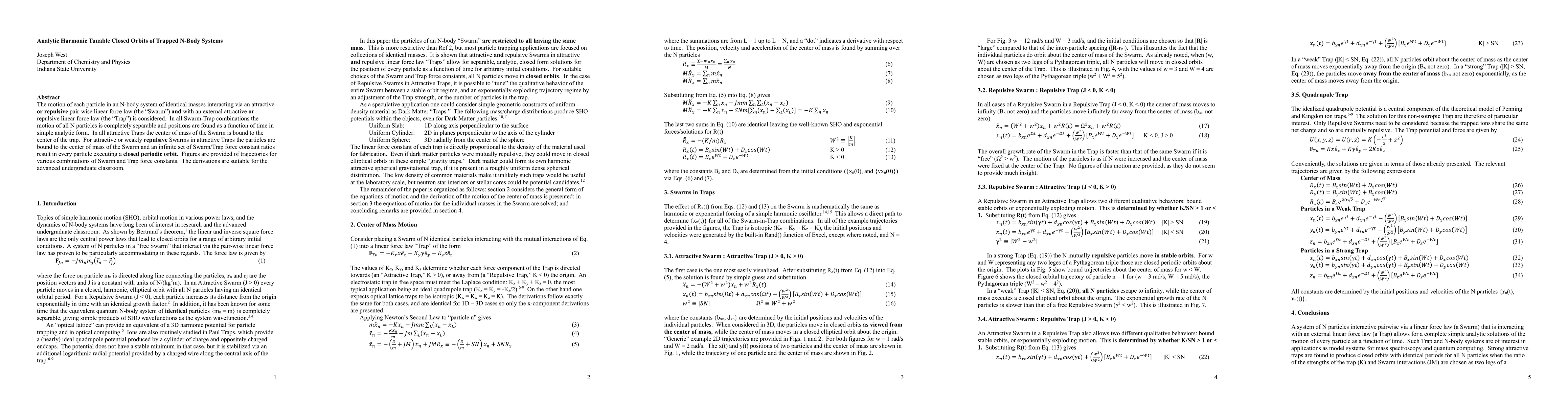 Thumbnail for Analytic Harmonic Tunable Closed Orbits of Trapped N-Body Systems