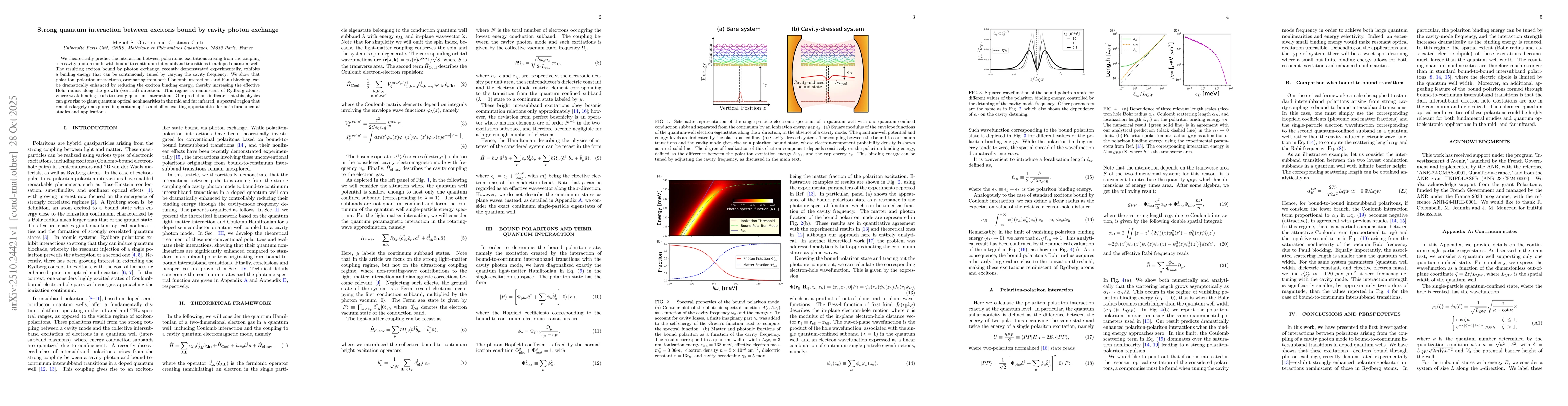 Thumbnail for Strong quantum interaction between excitons bound by cavity photon
  exchange