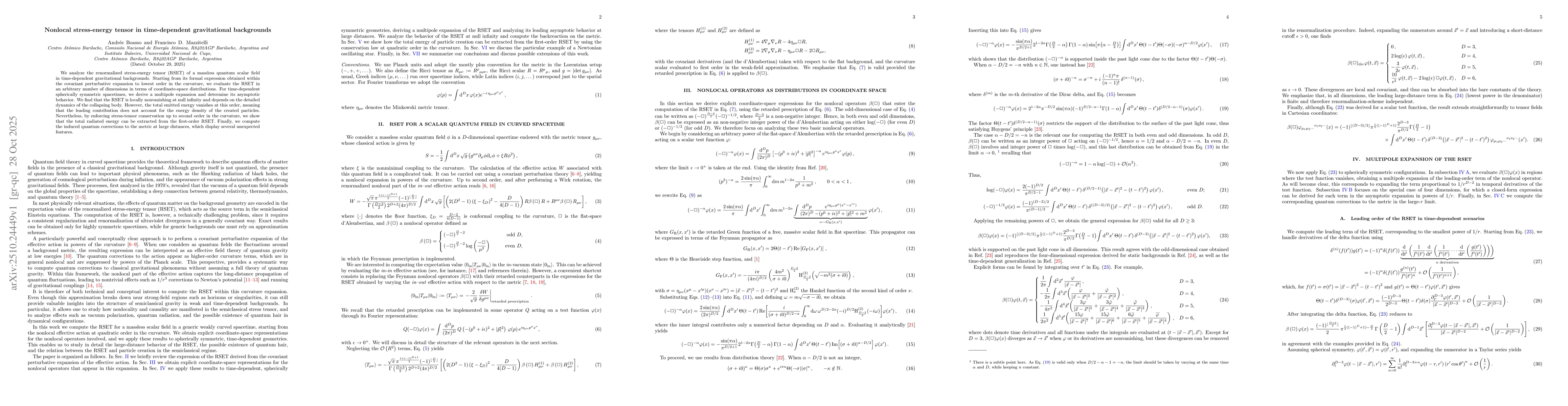 Thumbnail for Nonlocal stress-energy tensor in time-dependent gravitational
  backgrounds