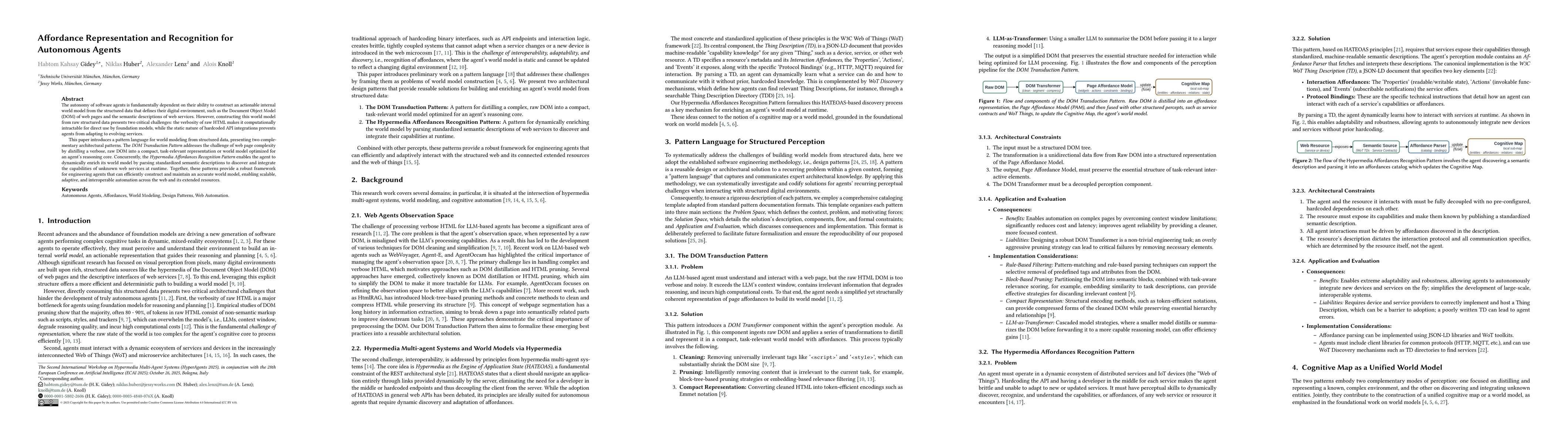 Thumbnail for Affordance Representation and Recognition for Autonomous Agents