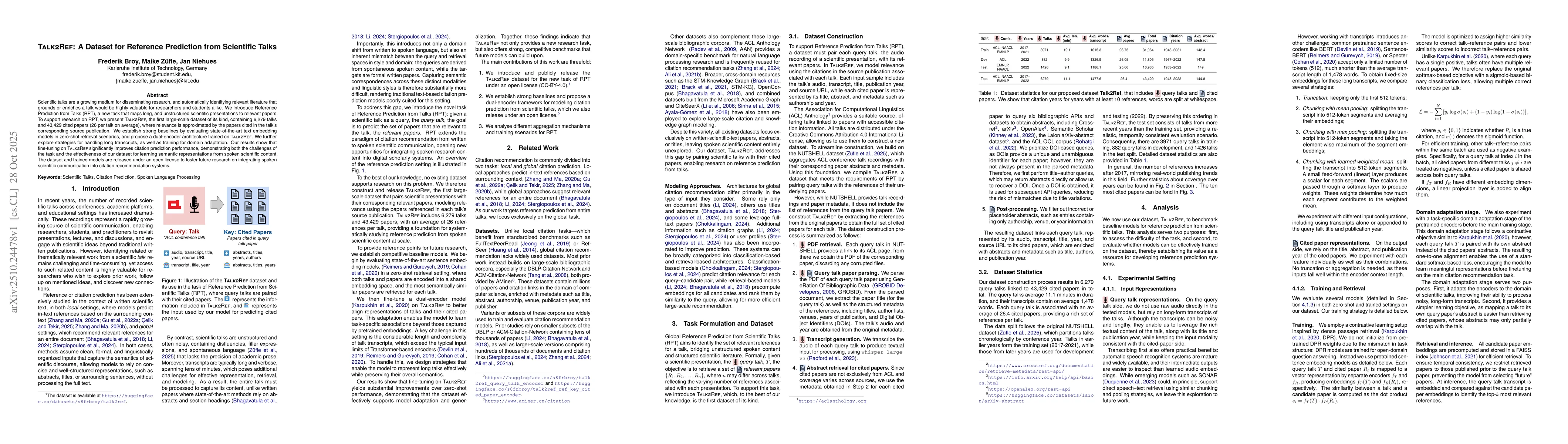 Thumbnail for Talk2Ref: A Dataset for Reference Prediction from Scientific Talks