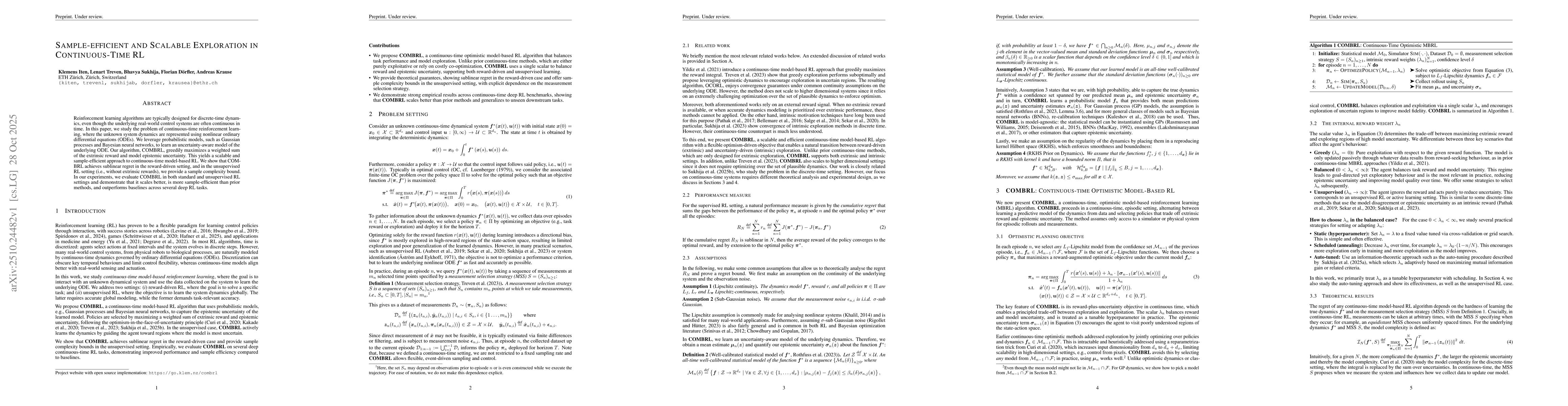 Thumbnail for Sample-efficient and Scalable Exploration in Continuous-Time RL