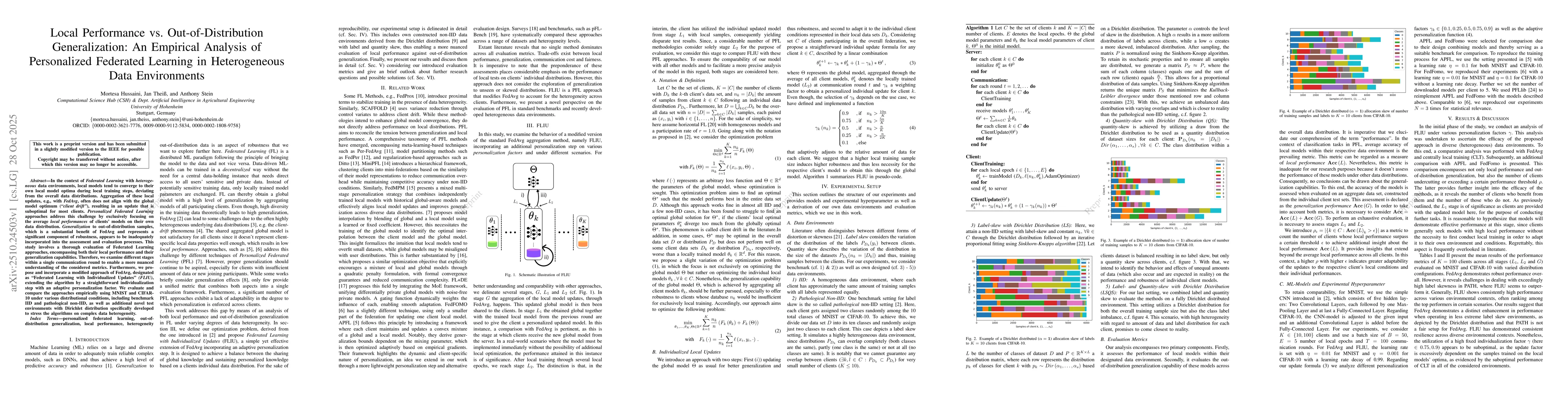 Thumbnail for Local Performance vs. Out-of-Distribution Generalization: An Empirical
  Analysis of Personalized Federated Learning in Heterogeneous Data
  Environments