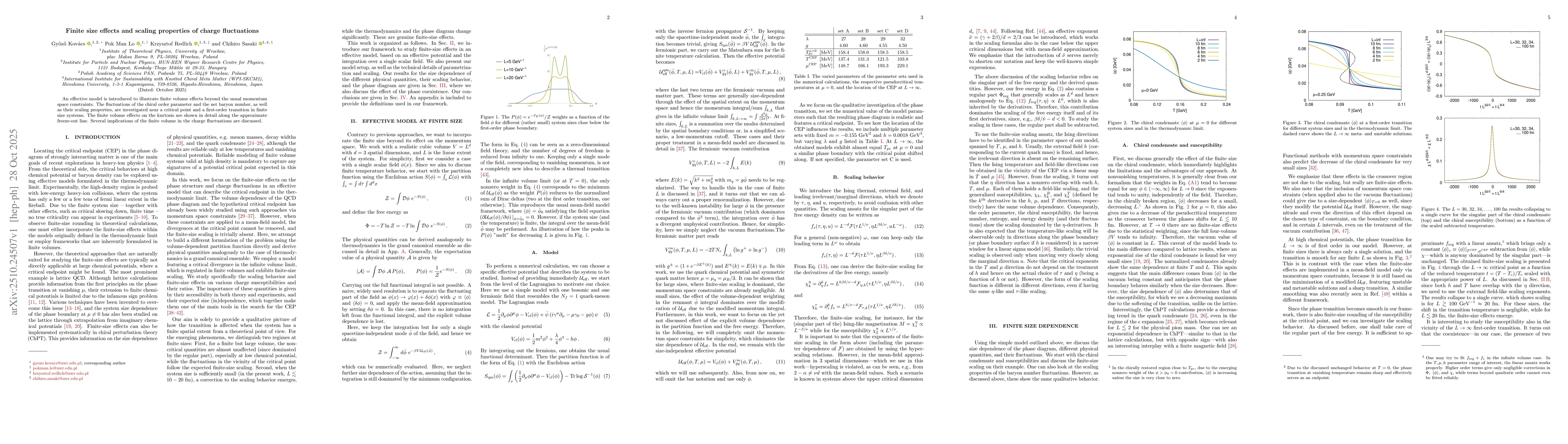 Thumbnail for Finite size effects and scaling properties of charge fluctuations