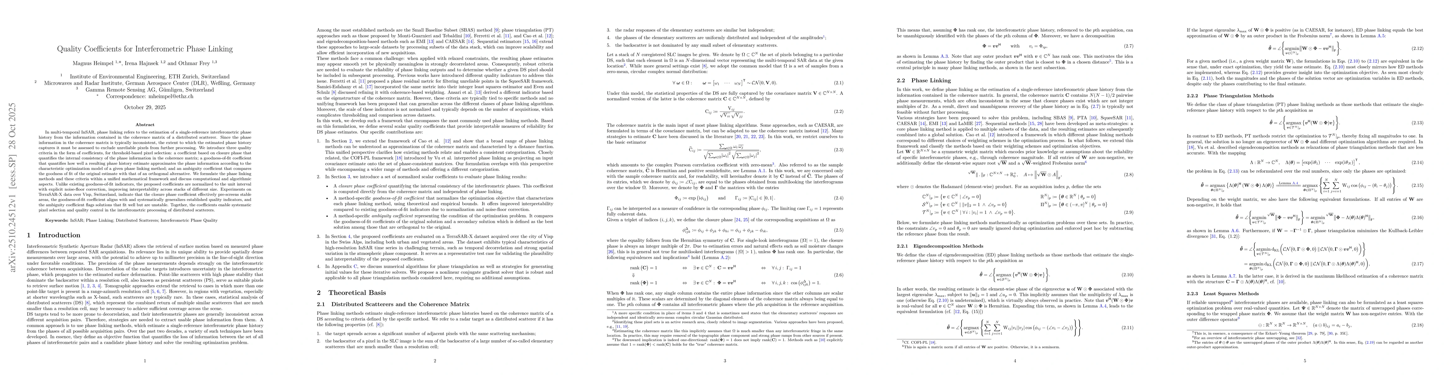 Thumbnail for Quality Coefficients for Interferometric Phase Linking
