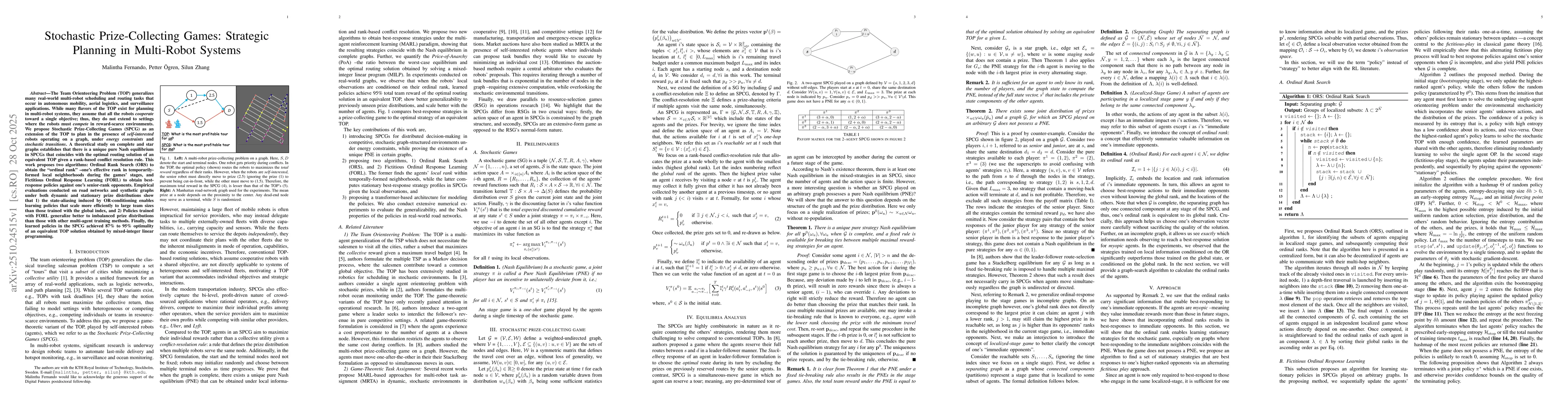 Thumbnail for Stochastic Prize-Collecting Games: Strategic Planning in Multi-Robot
  Systems