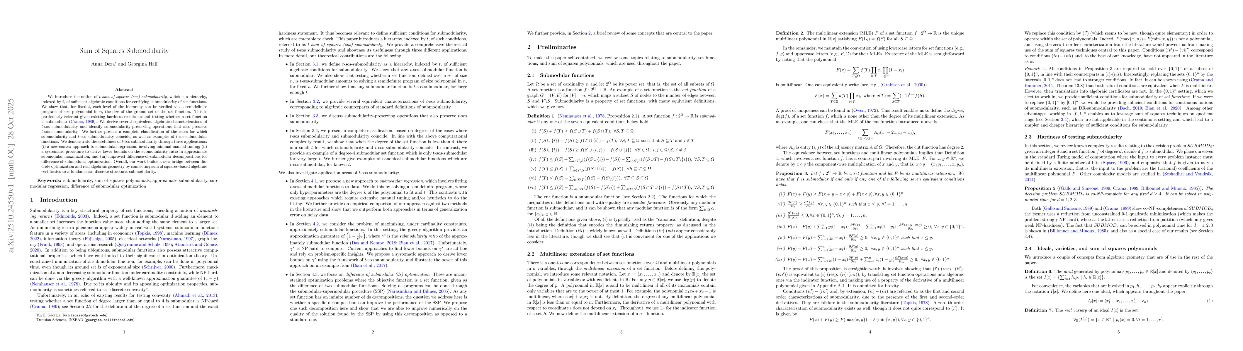 Thumbnail for Sum of Squares Submodularity