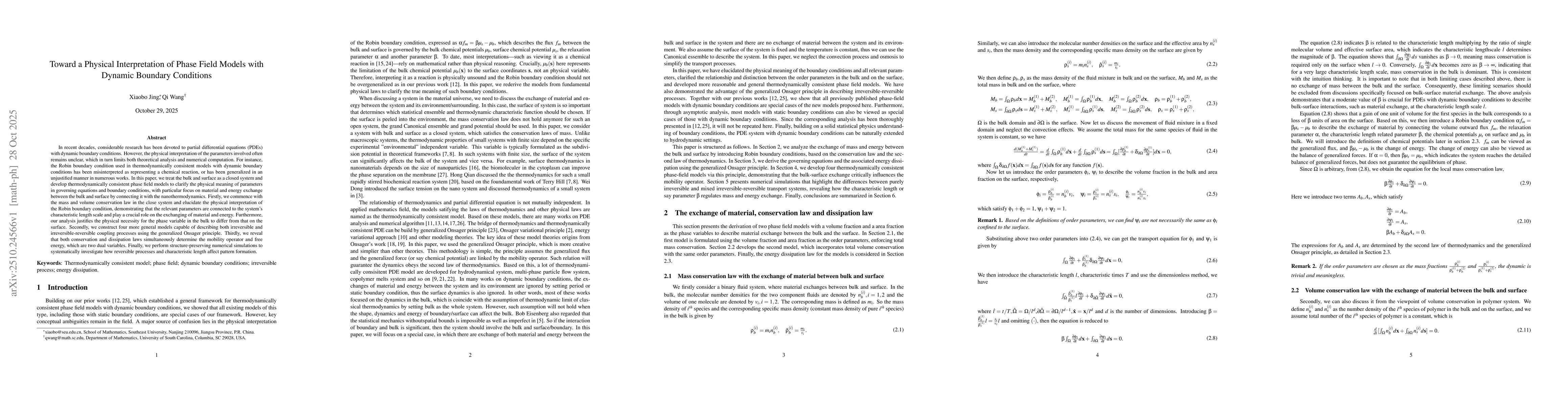 Thumbnail for Toward a Physical Interpretation of Phase Field Models with Dynamic
  Boundary Conditions