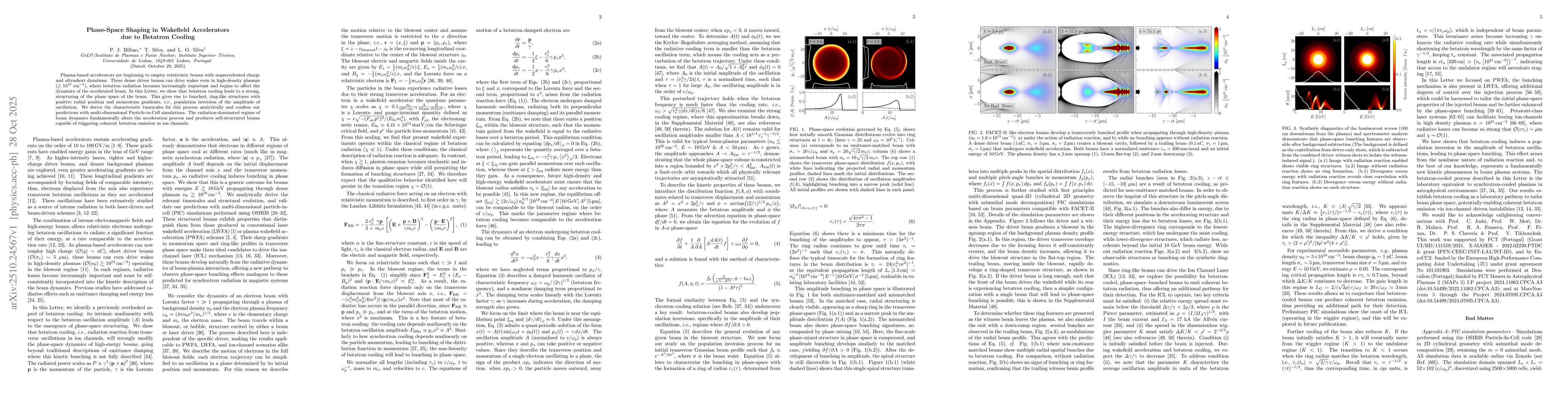 Thumbnail for Phase-Space Shaping in Wakefield Accelerators due to Betatron Cooling
