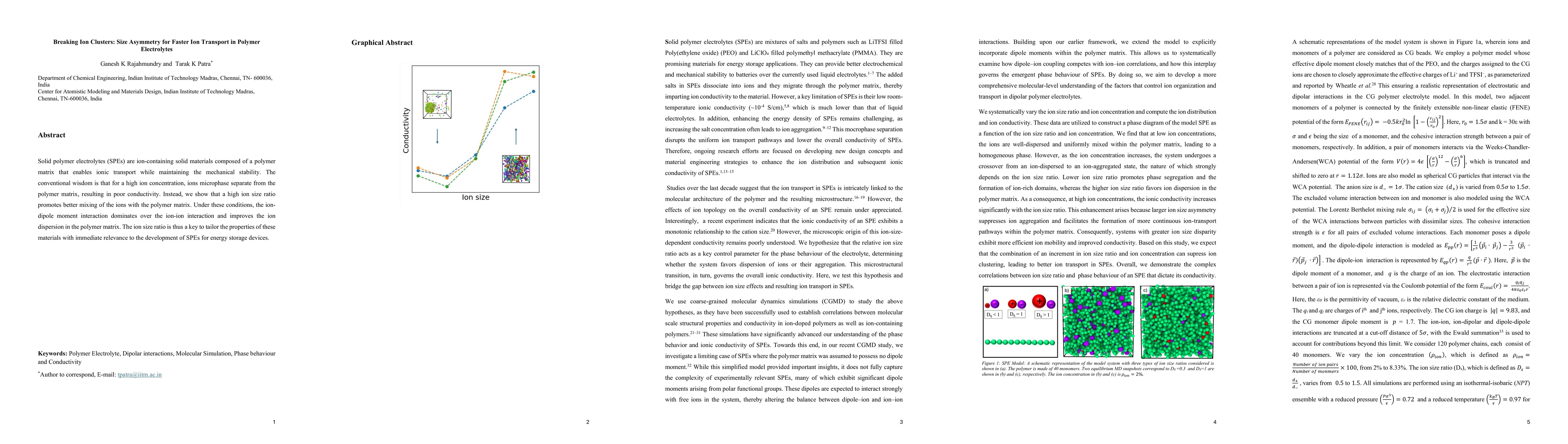 Thumbnail for Breaking Ion Clusters: Size Asymmetry for Faster Ion Transport in
  Polymer Electrolytes