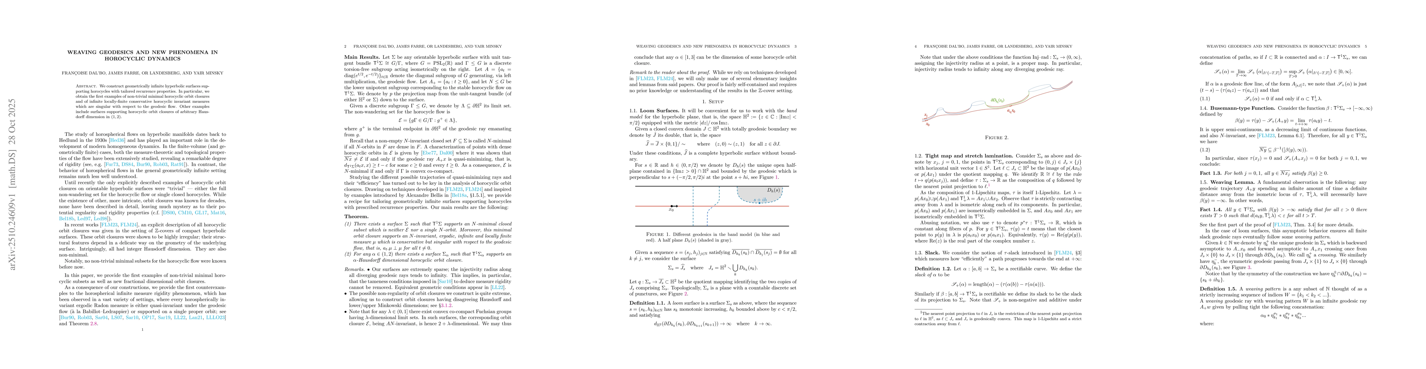 Thumbnail for Weaving Geodesics and New Phenomena in Horocyclic Dynamics