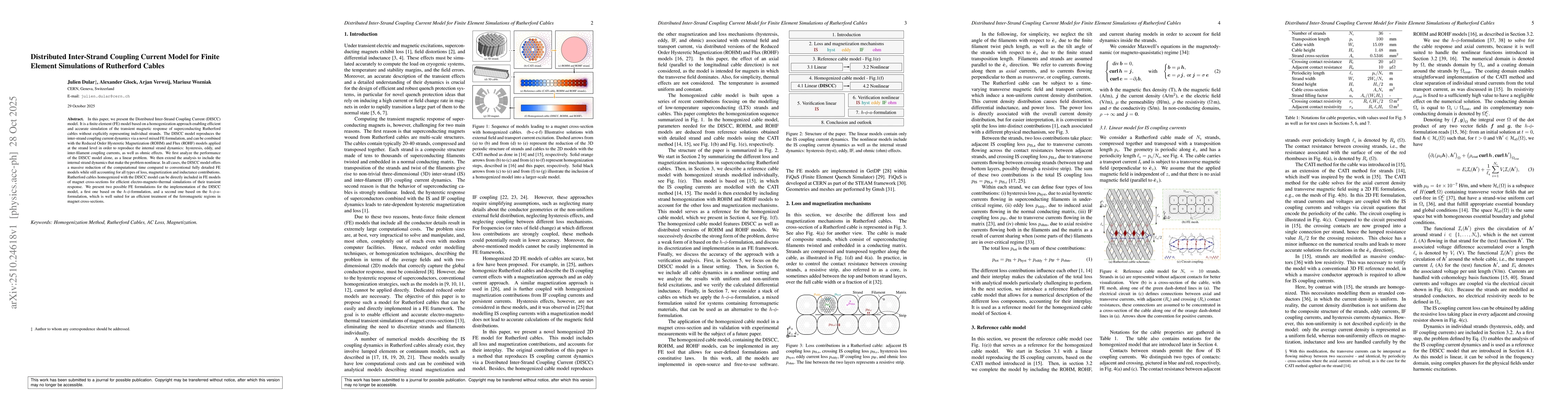 Thumbnail for Distributed Inter-Strand Coupling Current Model for Finite Element
  Simulations of Rutherford Cables