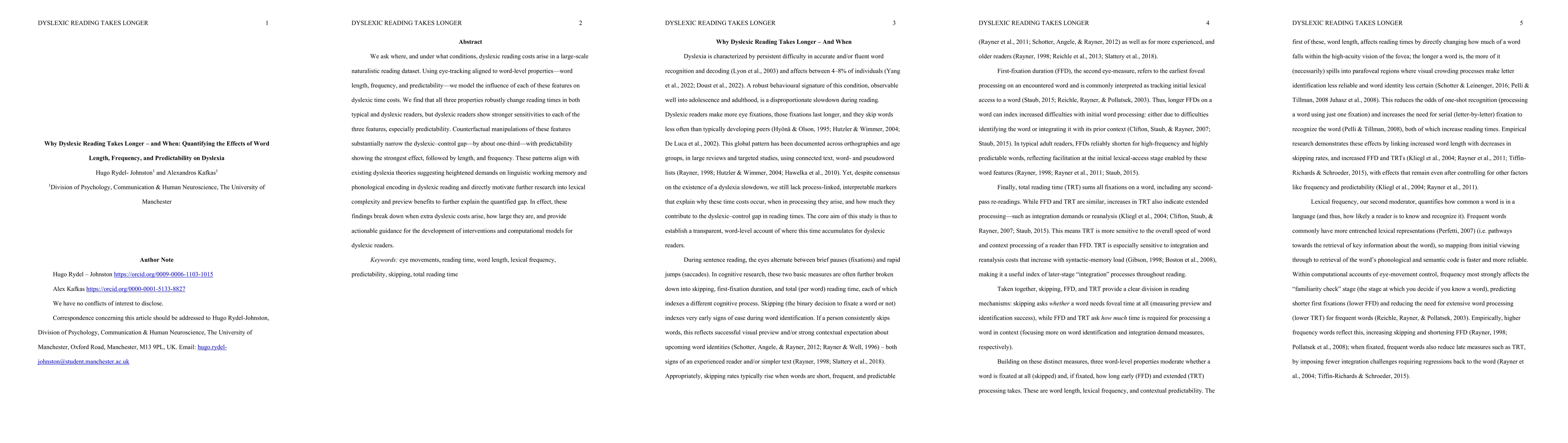 Thumbnail for Quantifying the Effects of Word Length, Frequency, and Predictability on
  Dyslexia
