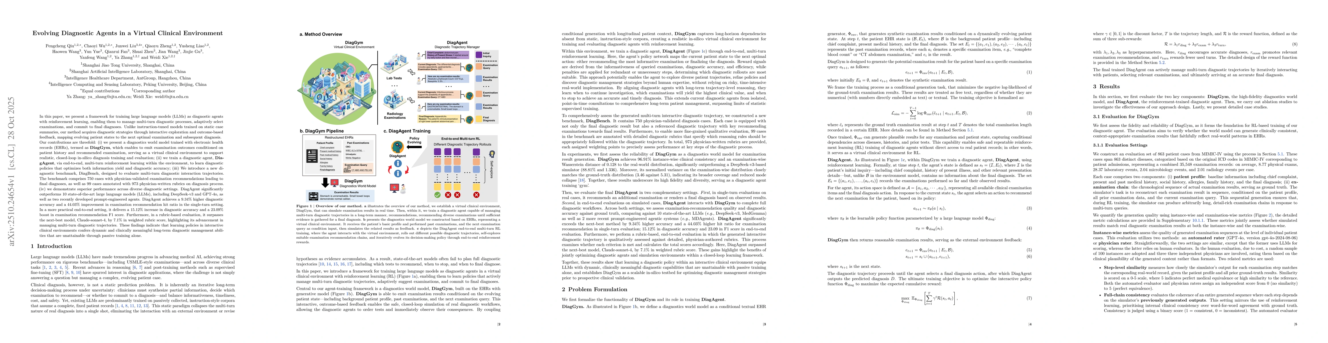 Thumbnail for Evolving Diagnostic Agents in a Virtual Clinical Environment