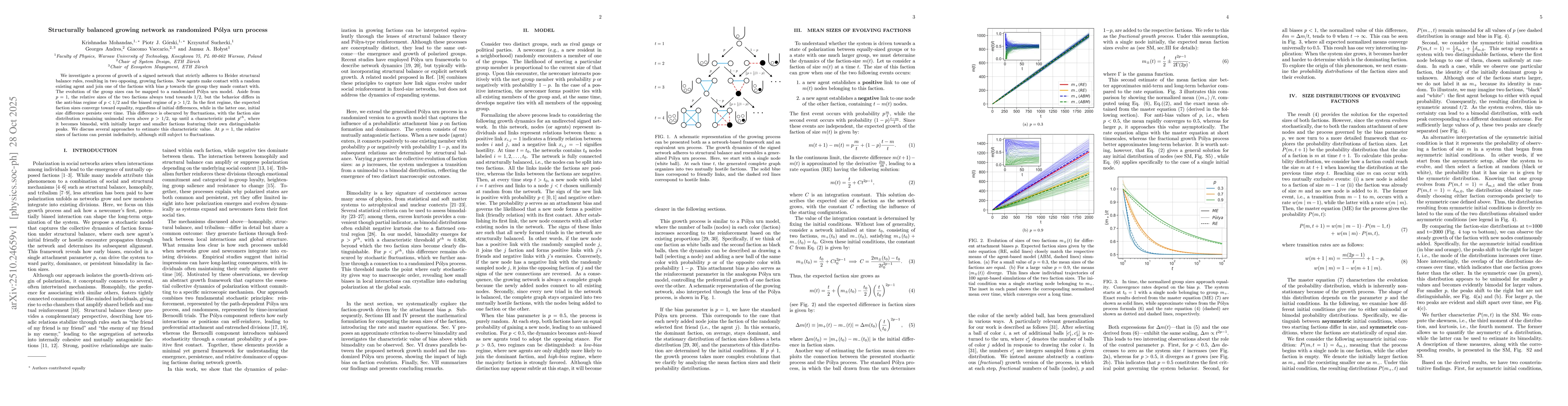Thumbnail for Structurally balanced growing network as randomized Pólya urn process