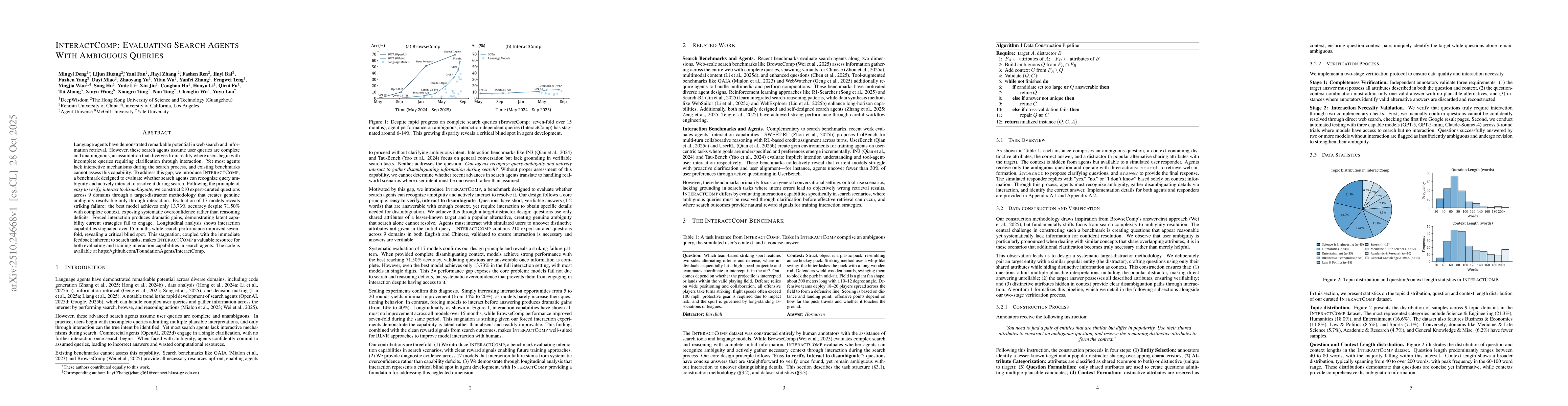 Thumbnail for InteractComp: Evaluating Search Agents With Ambiguous Queries