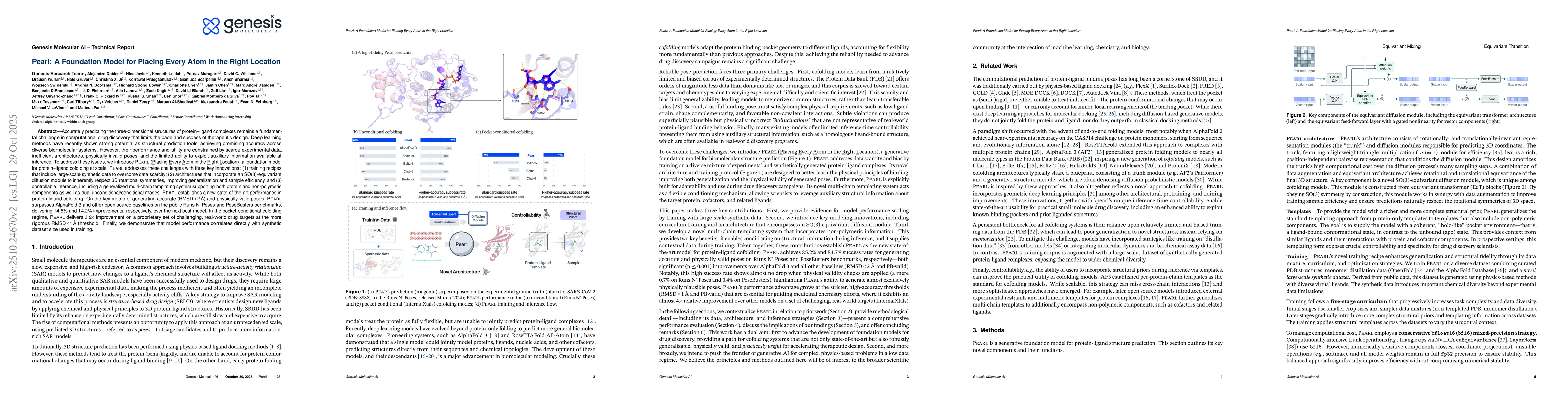 Thumbnail for Pearl: A Foundation Model for Placing Every Atom in the Right Location