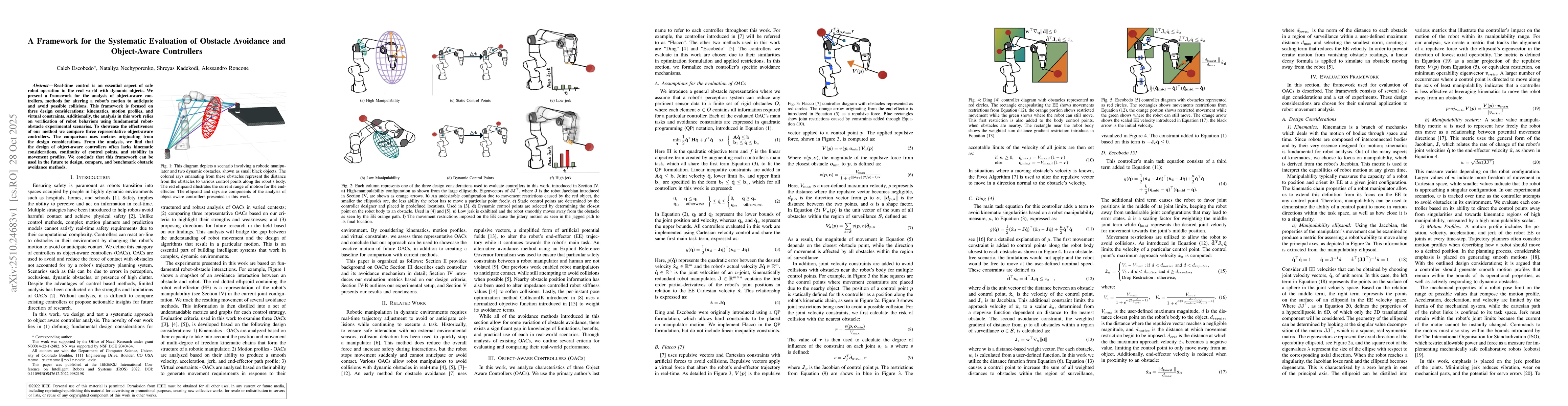 Thumbnail for A Framework for the Systematic Evaluation of Obstacle Avoidance and
  Object-Aware Controllers