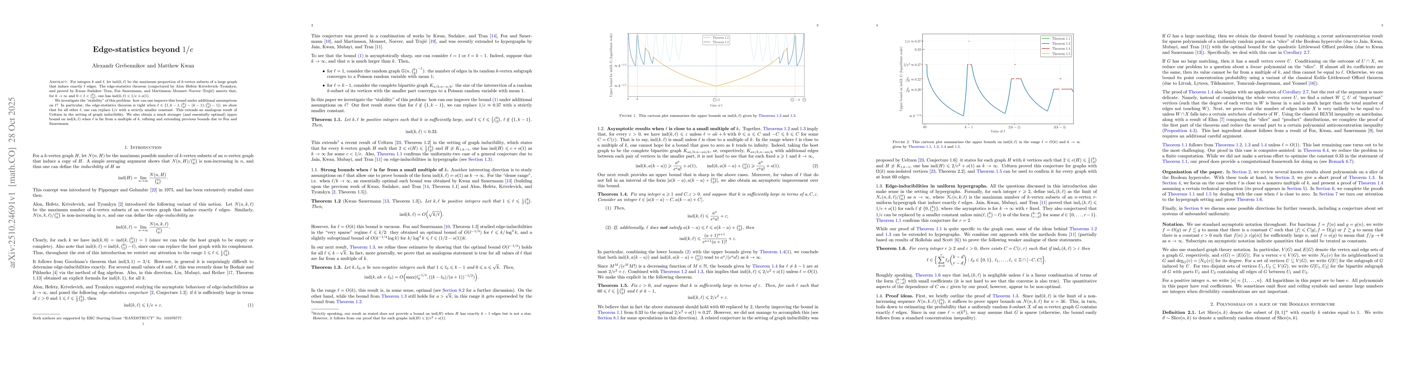 Thumbnail for Edge-statistics beyond $1/e$
