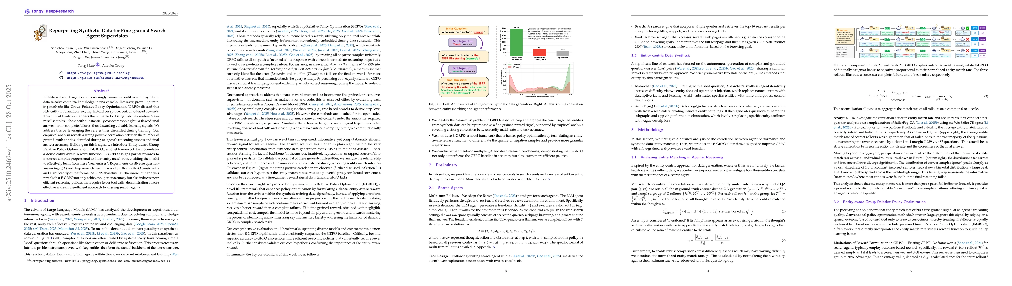 Thumbnail for Repurposing Synthetic Data for Fine-grained Search Agent Supervision