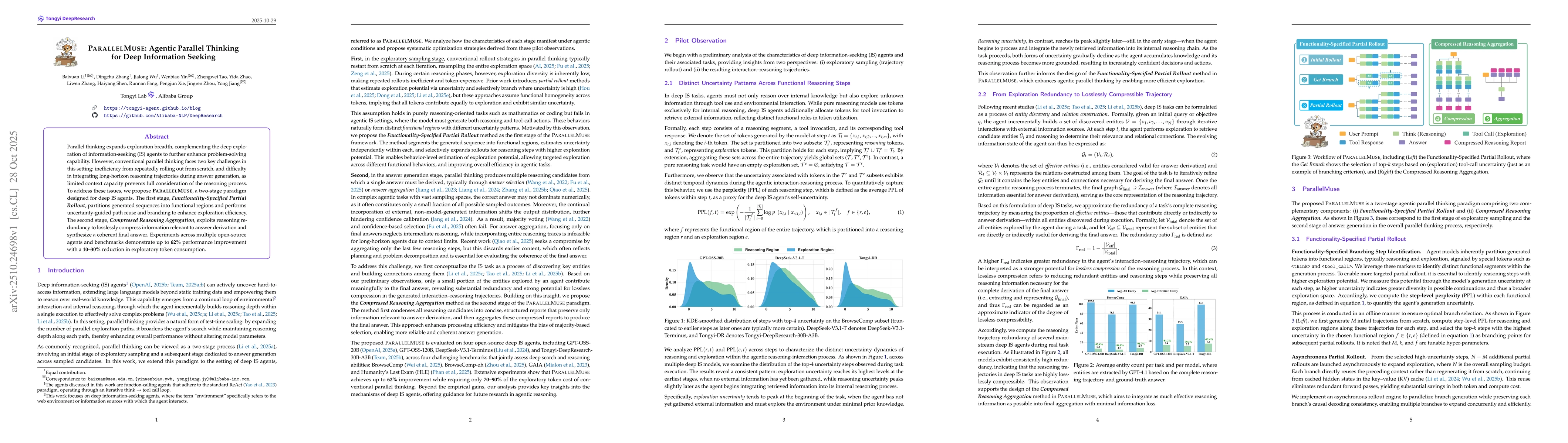 Thumbnail for ParallelMuse: Agentic Parallel Thinking for Deep Information Seeking