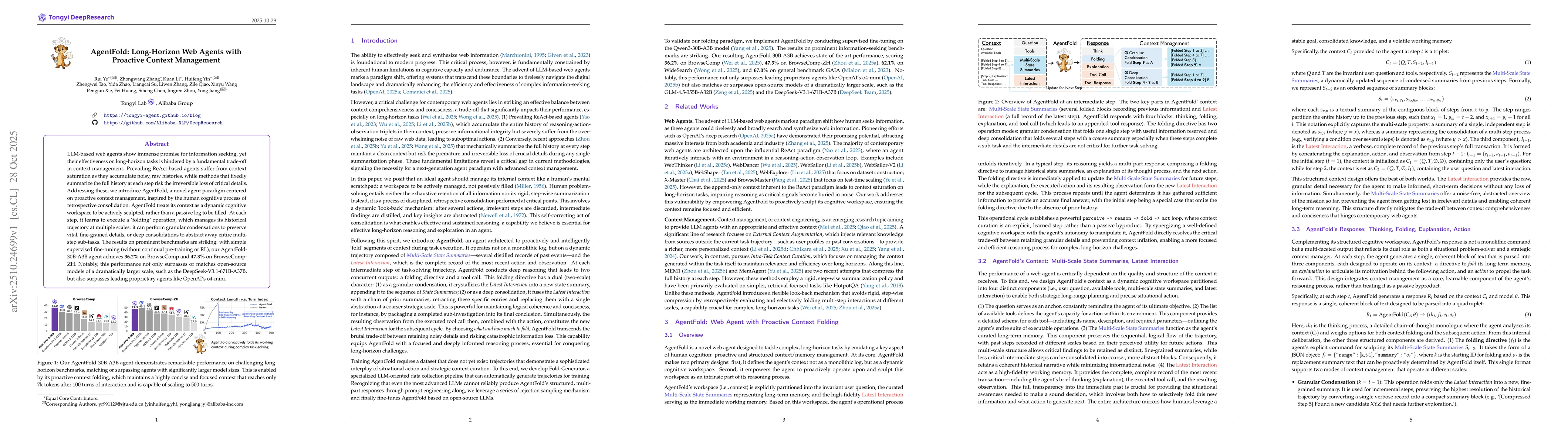 Thumbnail for AgentFold: Long-Horizon Web Agents with Proactive Context Management