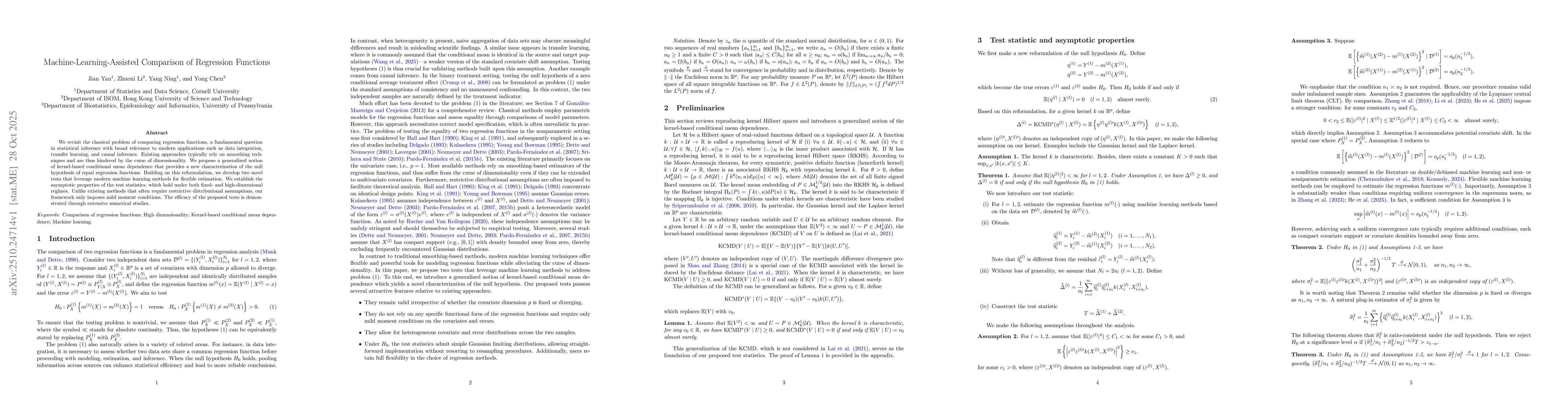 Thumbnail for Machine-Learning-Assisted Comparison of Regression Functions