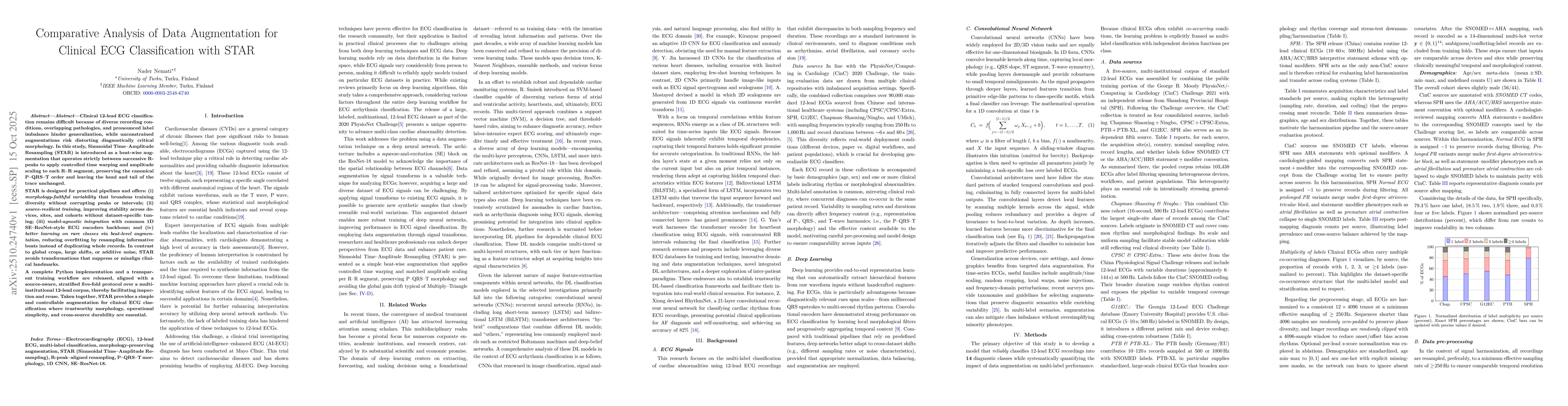 Thumbnail for Comparative Analysis of Data Augmentation for Clinical ECG
  Classification with STAR