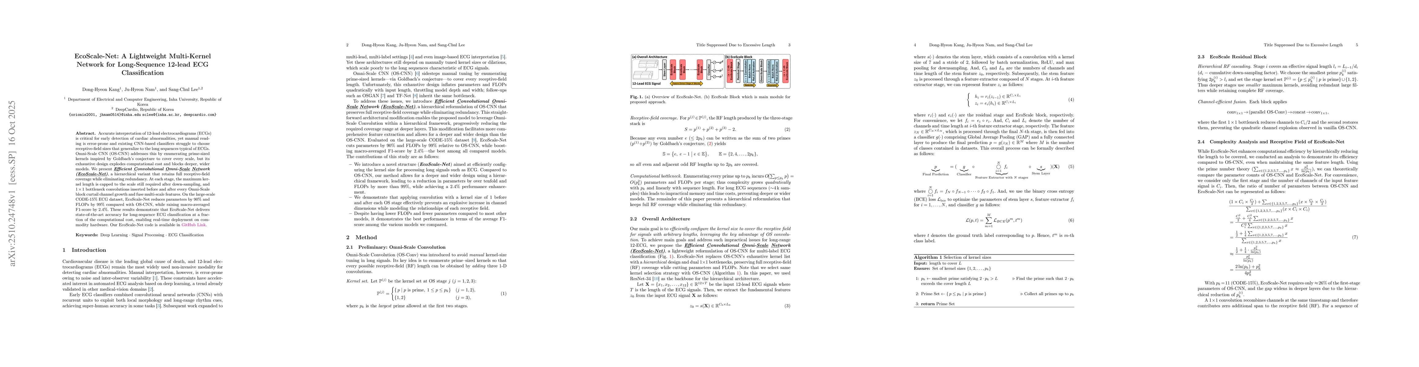 Thumbnail for EcoScaleNet: A Lightweight Multi Kernel Network for Long Sequence 12
  lead ECG Classification
