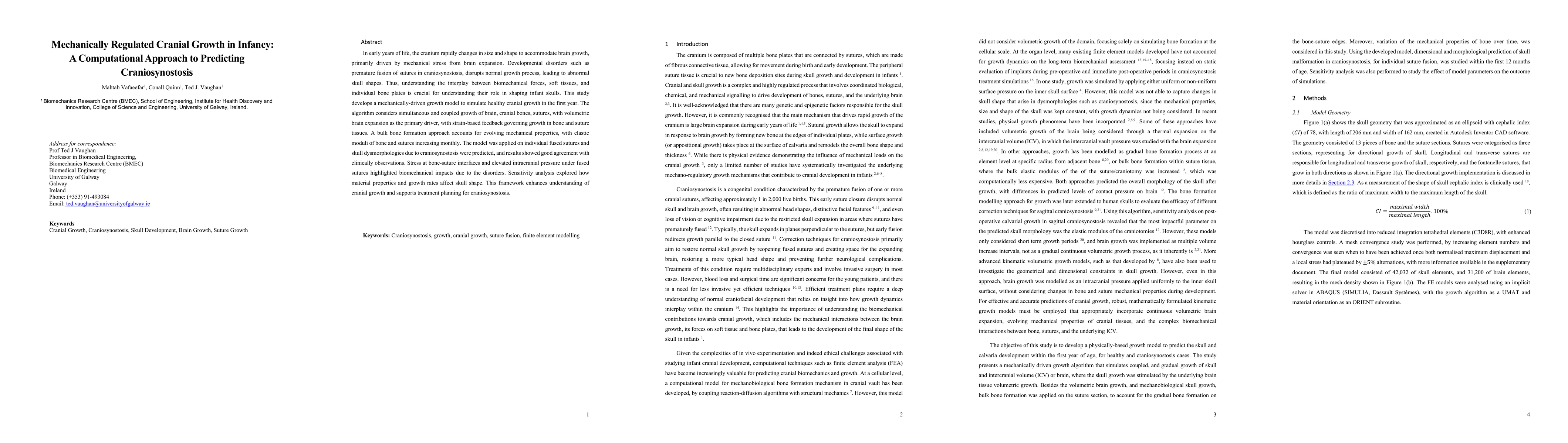 Thumbnail for Mechanically Regulated Cranial Growth in Infancy: A Computational
  Approach to Predicting Craniosynostosis