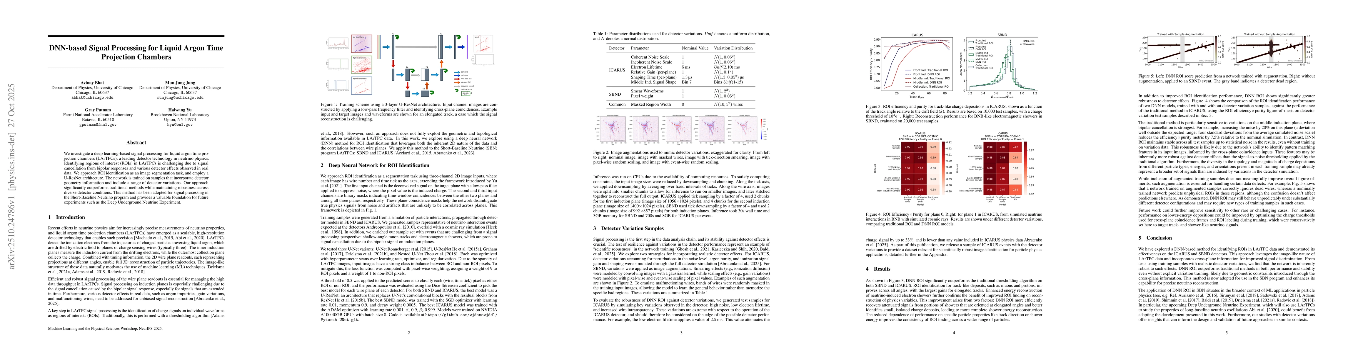 Thumbnail for DNN-based Signal Processing for Liquid Argon Time Projection Chambers