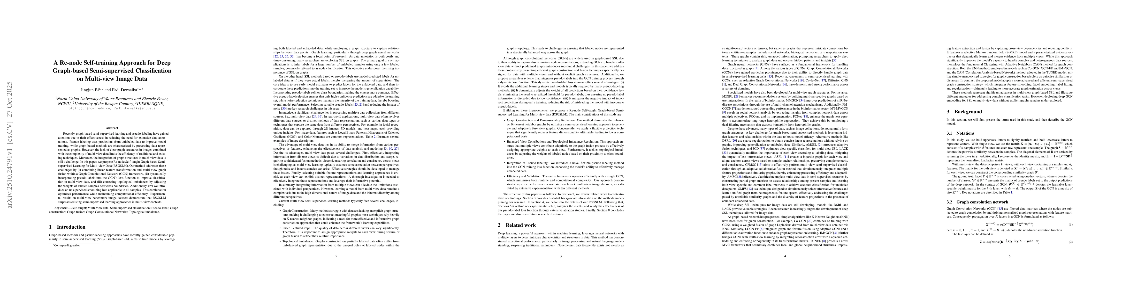 Thumbnail for A Re-node Self-training Approach for Deep Graph-based Semi-supervised
  Classification on Multi-view Image Data