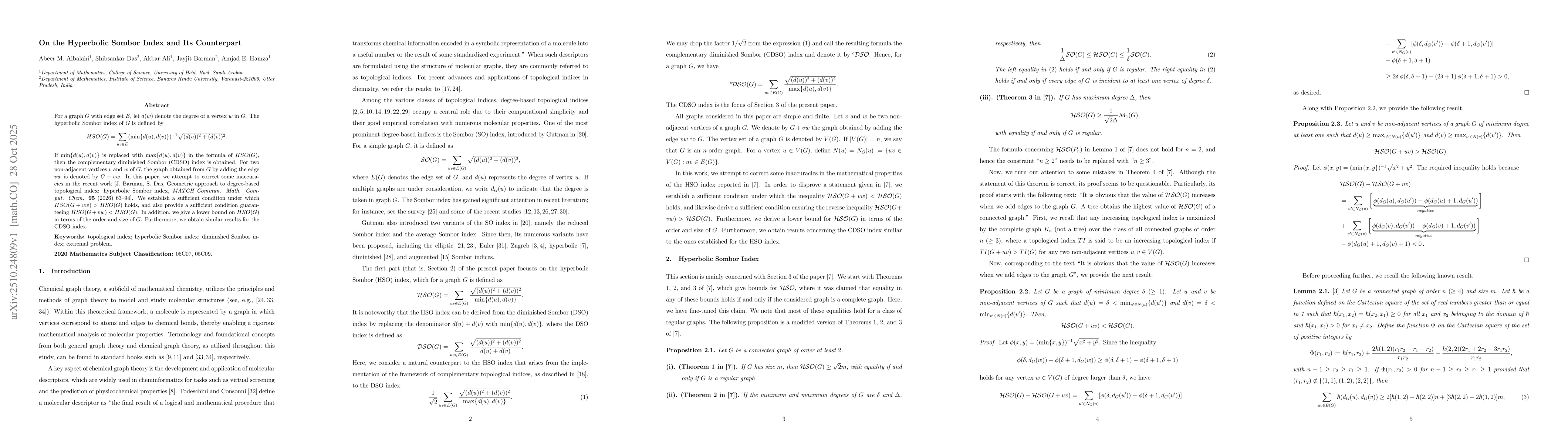 Thumbnail for On the Hyperbolic Sombor Index and Its Counterpart