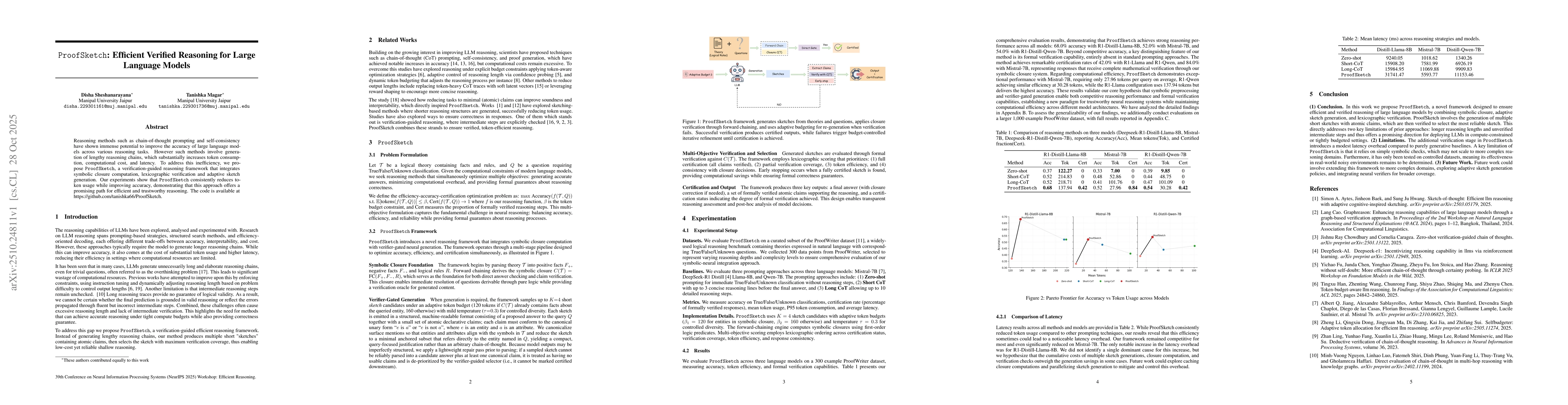Thumbnail for ProofSketch: Efficient Verified Reasoning for Large Language Models