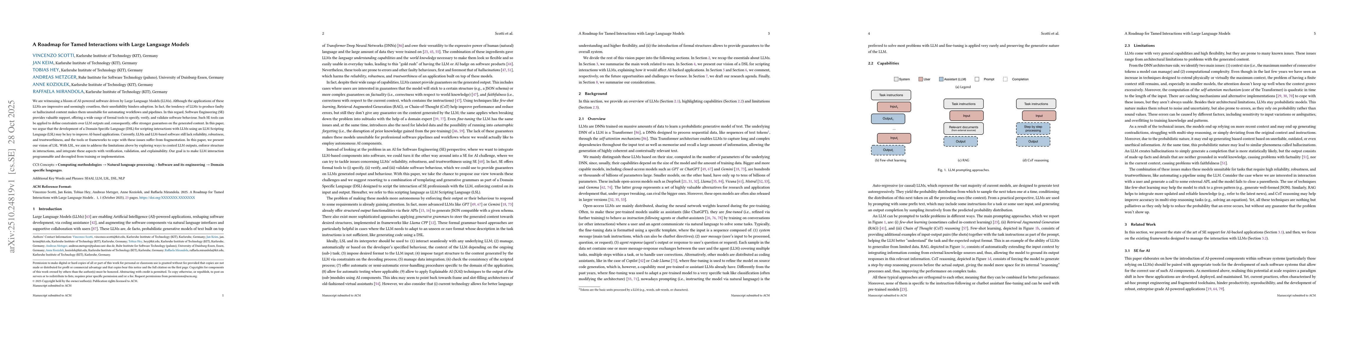 Thumbnail for A Roadmap for Tamed Interactions with Large Language Models