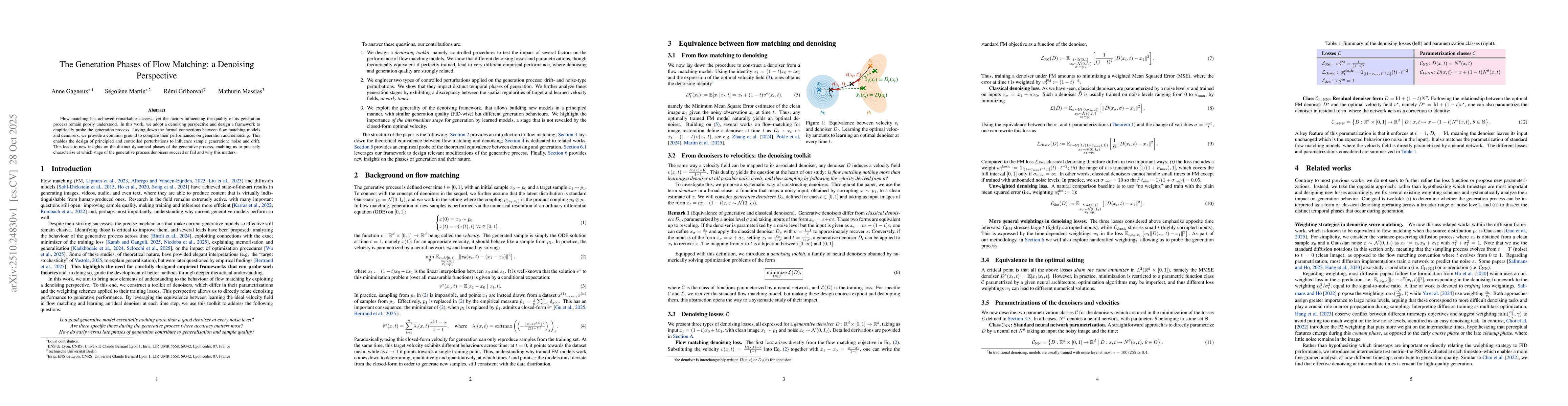 Thumbnail for The Generation Phases of Flow Matching: a Denoising Perspective