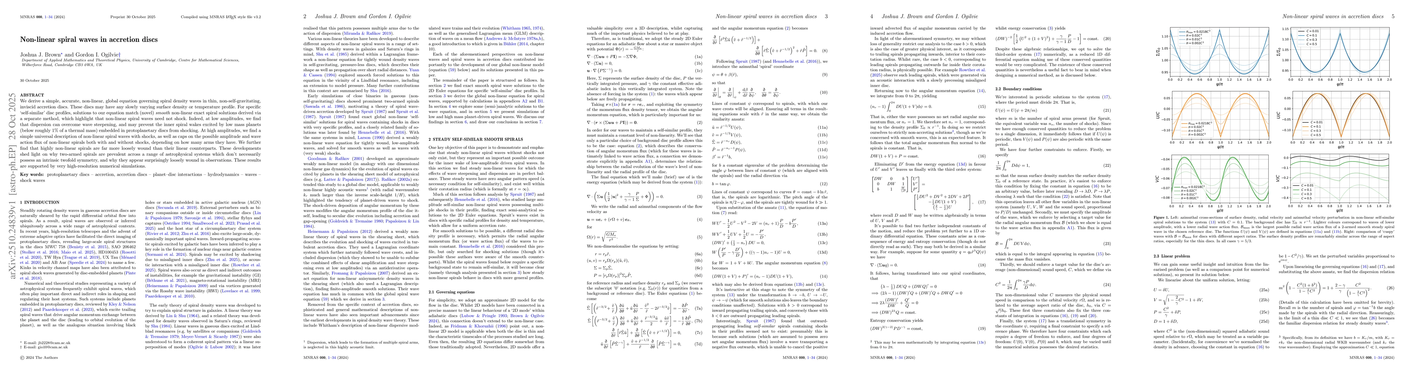 Thumbnail for Non-linear spiral waves in accretion discs