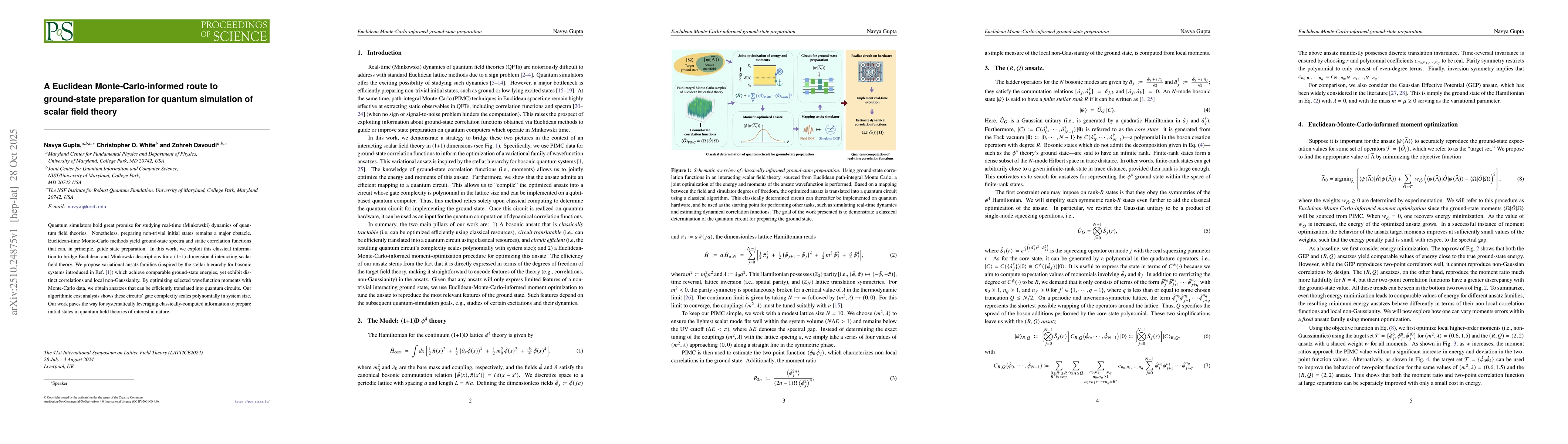 Thumbnail for A Euclidean Monte-Carlo-informed route to ground-state preparation for
  quantum simulation of scalar field theory