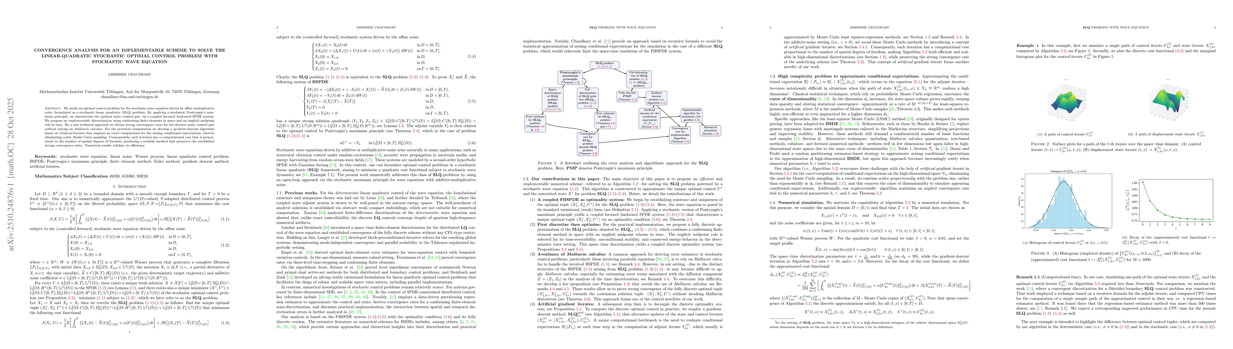 Thumbnail for Convergence analysis for an implementable scheme to solve the
  linear-quadratic stochastic optimal control problem with stochastic wave
  equation