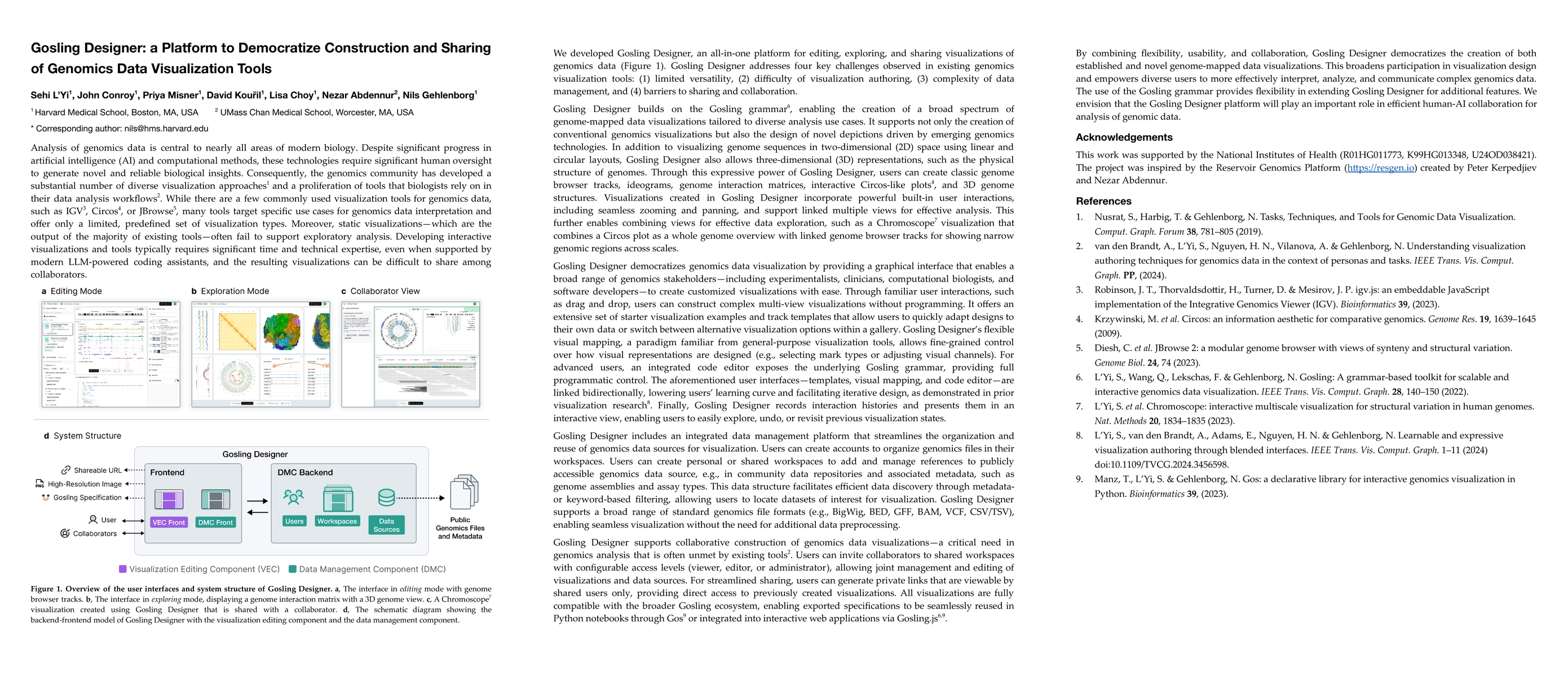 Thumbnail for Gosling Designer: a Platform to Democratize Construction and Sharing of
  Genomics Data Visualization Tools